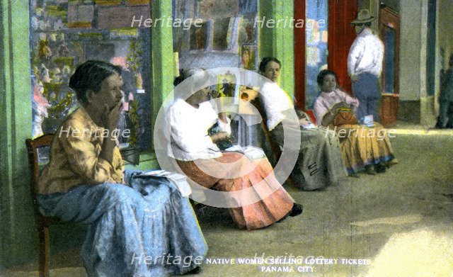 Women selling lottery tickets, Panama City, Panama, c1920s. Artist: Unknown