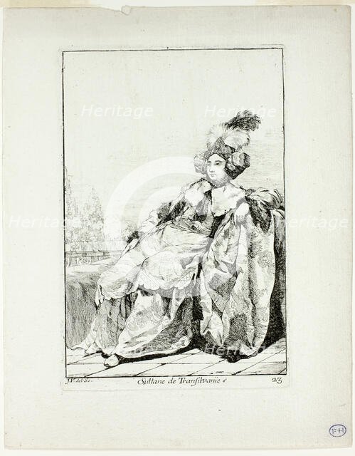 Sultane de Transilvanie, plate 23 from Caravanne du Sultan à la Mecque, 1748. Creator: Joseph-Marie Vien the Elder.
