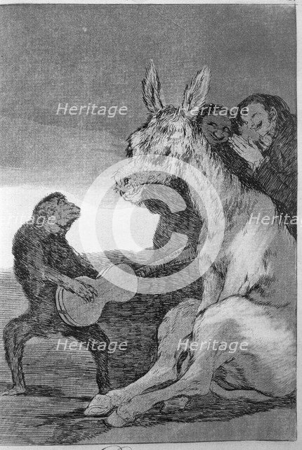 Los Caprichos, series of etchings by Francisco de Goya (1746-1828), plate 38: '¡Brabísimo!' (Brav…