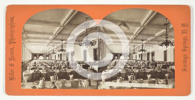 Untitled [hotel dining room], late 19th century.  Creator: Baker & Record.