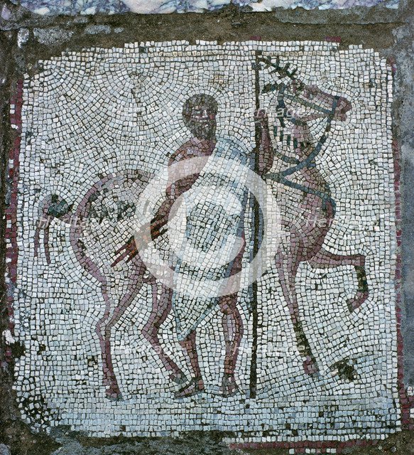 Floor mosaic from a Roman villa. Artist: Unknown