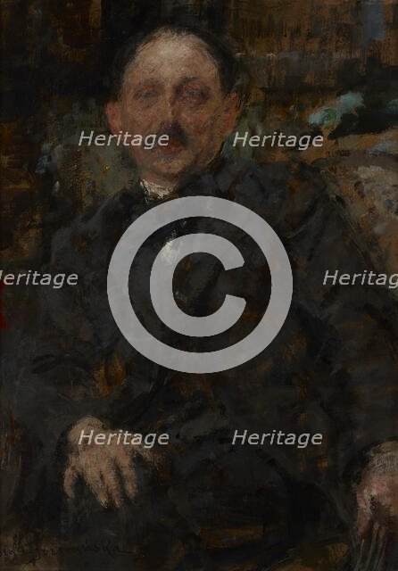 Portrait of Painter Marcin Samlicki, 1919. Creator: Olga Boznanska.