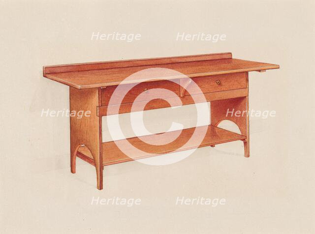 Bake Room Table, c. 1936. Creator: Alfred H. Smith.