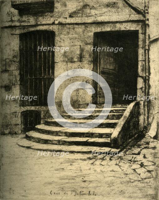 'La Cour de Saint-Julien-le-Pauvre', 1903.  Creator: Unknown.