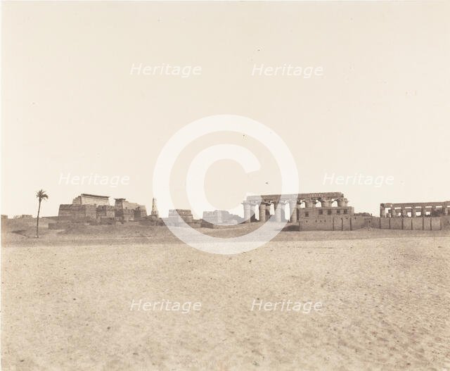 Louksor (Thèbes), Vue Générale des Ruines, 1851-52, printed 1853-54. Creator: Félix Teynard.