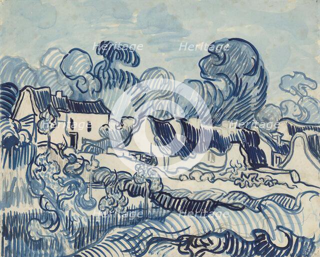 Landscape with Houses, 1890. Creator: Gogh, Vincent, van (1853-1890).