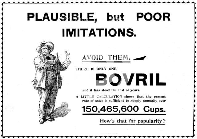 Advertisement for Bovril, 1898. Creator: Unknown.