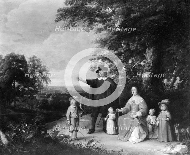 Family Group in a Landscape, ca. 1645. Creator: Jacques d'Arthois.