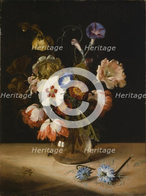 Flowers in a Glass Vase, 1671. Creator: Dirck de Bray.