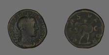 Sestertius (Coin) Portraying Emperor Severus Alexander, 232. Creator: Unknown.