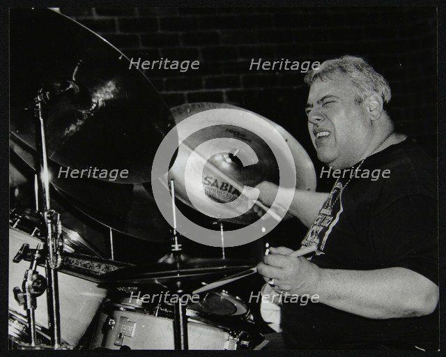 Drummer Martin Drew playing at The Fairway, Welwyn Garden City, Hertfordshire, 15 February 1998. Artist: Denis Williams
