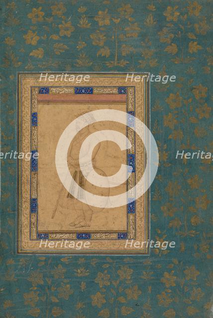 Portrait of an Unidentified Noble from Shah Jahan's Court, c. 1640-1650. Creator: Unknown.