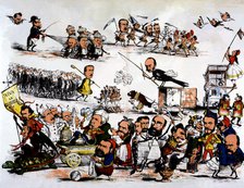 Revolution of 1868, political cartoon of the revolution that overthrew Isabel II called 'the Glor…