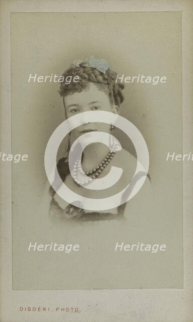 Portrait of Cora Pearl (1836-1886), ca 1865. Creator: Disdéri, André Adolphe-Eugène (1819-1889).