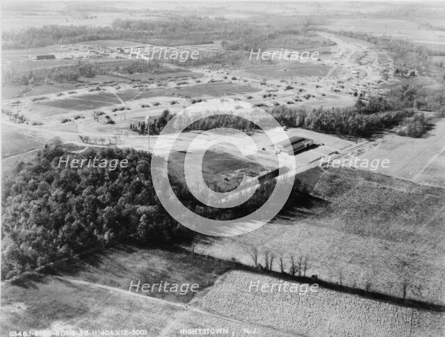 Air view of Jersey Homesteads, Hightstown, New Jersey, 1936. Creator: Dorothea Lange.