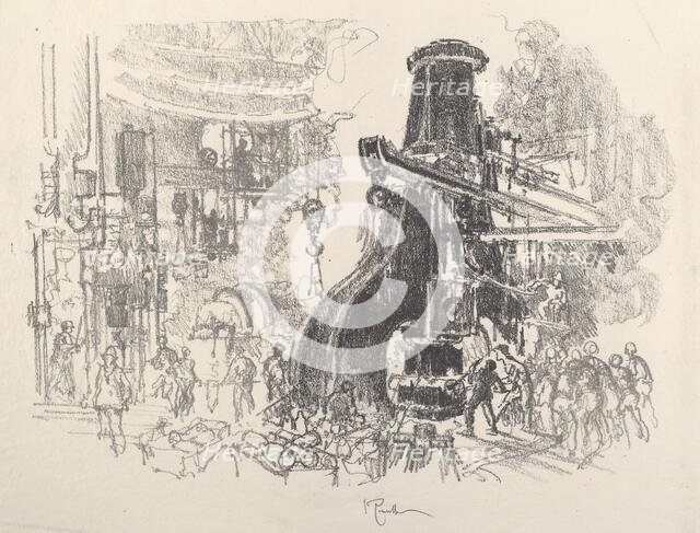 The Little Men of the Big Hammer, 1917. Creator: Joseph Pennell.