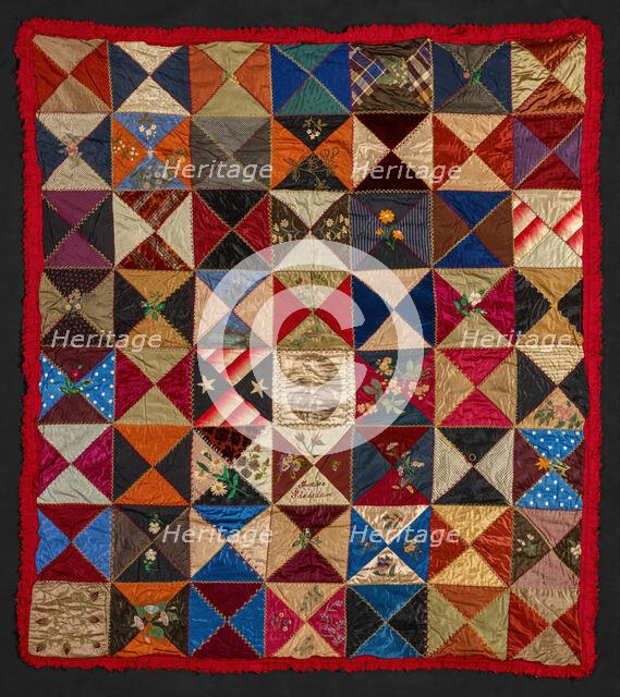 Quilt (Hourglass), 1880s. Creator: Irene Sheridan.