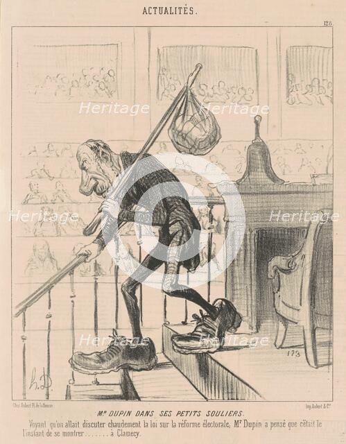 M. Dupin dans ses petits souliers, 19th century. Creator: Honore Daumier.