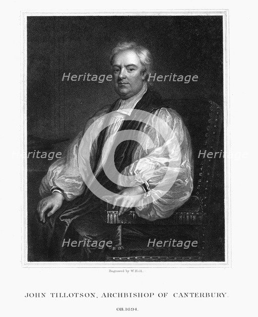 John Tillotson, Archbishop of Canterbury, (1832).Artist: W Holl