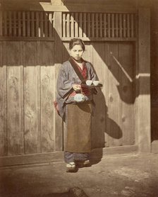 Woman with Tea Tray, 1863-1868. Creator: Felice Beato.