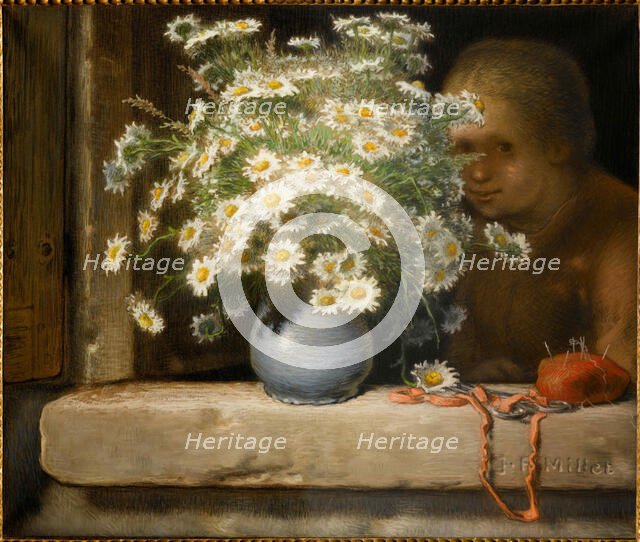 The Bouquet of Daisies (Le Bouquet de marguerites), c. 1871. Creator: Millet, Jean-François (1814-1875).
