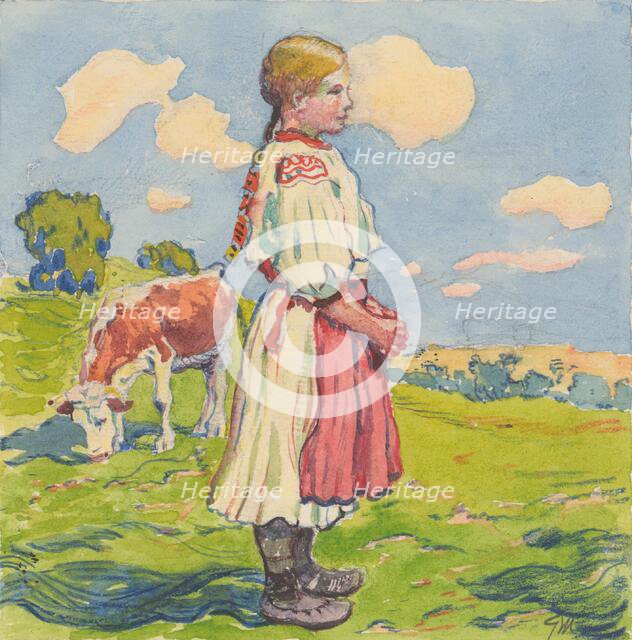 10.- The Shepherdess, 1932. Creator: Gustav Mally.