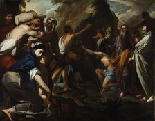 Moses Striking Water from the Rock, 1640-1645. Creator: Bellis, Antonio de (c. 1616-c. 1660).