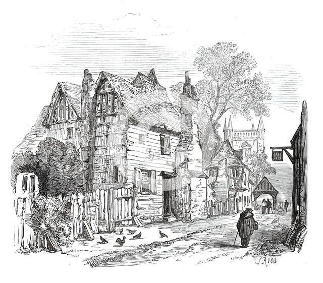 Leaves from a Sketch-Book - Bits of Kent: Shoreham, 1876. Creator: Unknown.