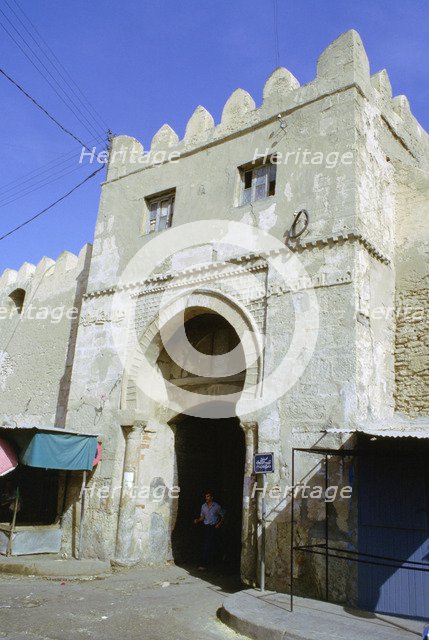 Gate in the city walls, Sfax, Tunisia. 