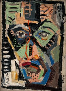 Face of a Man, 1935-1937. Creator: Arnold Peter Weisz-Kubincan.