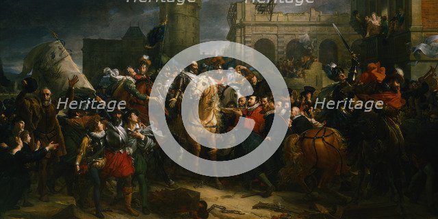 Henry IV of France entering Paris, 22 March 1594 (19th century). Artist: Anon