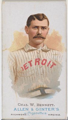 Charles W. Bennett, Baseball Player, from World's Champions, Series 1 (N28) for Allen & Gi..., 1887. Creator: Allen & Ginter.