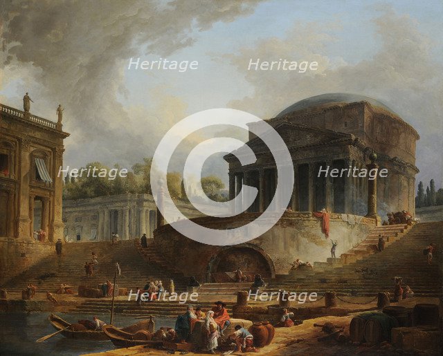 The Porto di Ripetta in Rome, 1766.