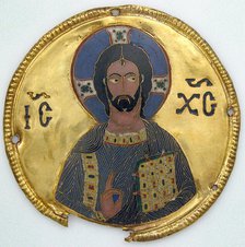 Medallion with Christ from an Icon Frame, Byzantine, ca. 1100. Creator: Unknown.