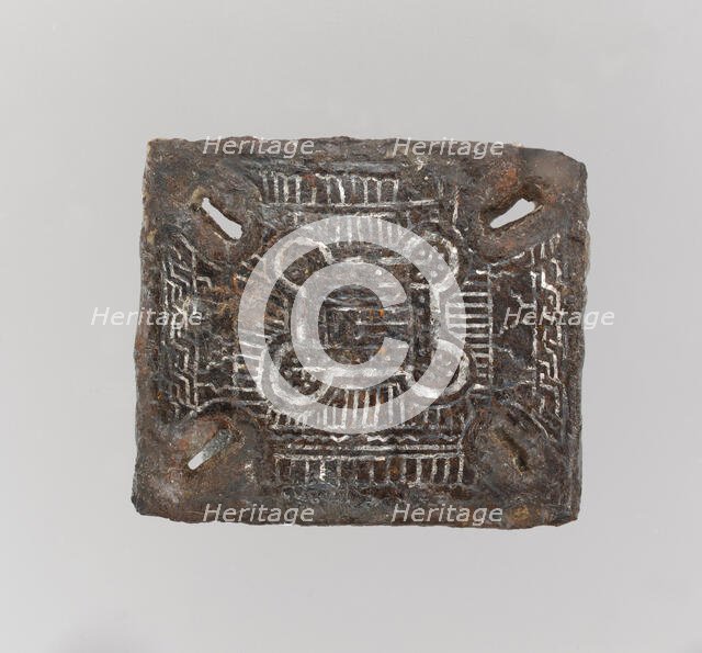 Backplate of a Belt Buckle, Frankish, 7th century. Creator: Unknown.