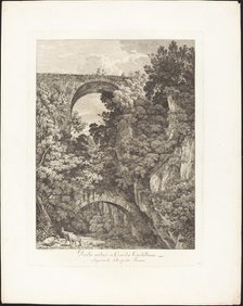 Ponte antico a Cività Castellana, volgarmente detto ponte Terano, 1798. Creator: Jacob Wilhelm Mechau.