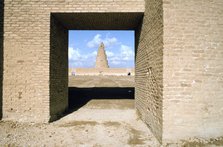 Minaret from within the Friday Mosque, Samarra, Iraq, 1977.