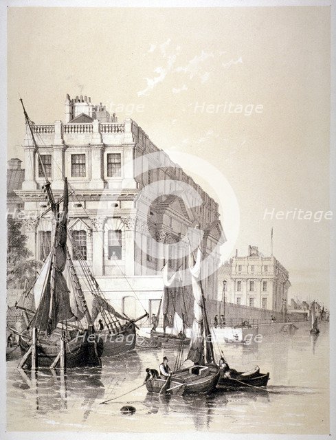 The Royal Naval Hospital, Greenwich, London, 1838.                                             Artist: Edmund Patten