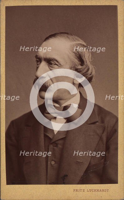 Portrait of the composer Carl Evers (1819-1875), before 1875. Creator: Luckhardt, Fritz (1843-1894).