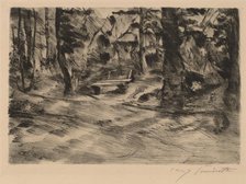 Bank im Walde II (Bench in the Woods II), 1917. Creator: Lovis Corinth.