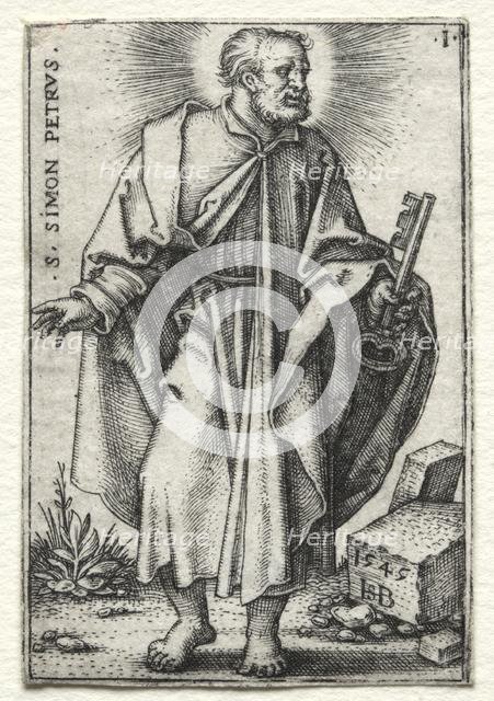 St. Simon Peter, 1545-1546. Creator: Hans Sebald Beham (German, 1500-1550).