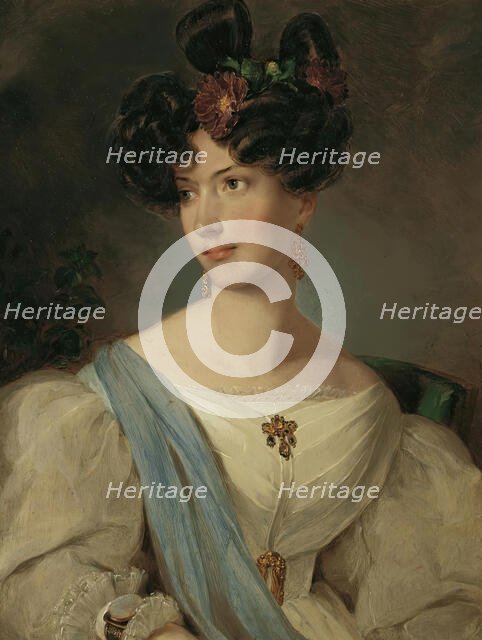 Female portrait, 1830. Creator: Peter Fendi.