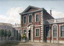 Barber Surgeons' Hall and Courtyard, City of London, 1812.                                          Artist: George Shepherd