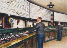 All-electric signal box, 1938. Artist: Unknown.