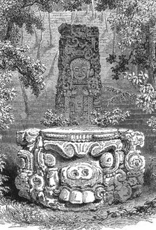 'Ancient Aztec Idol; An Ascent of the Cofre de Perote, Mexico', 1875. Creator: Unknown.