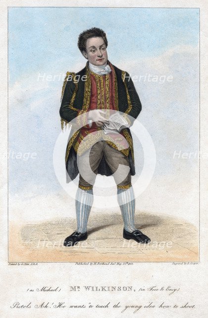 Mr Wilkinson as Michael in Free and Easy, 1822.Artist: R Cooper