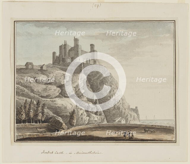 Harlech Castle, c1775-1794. Creator: Samuel Hieronymus Grimm.