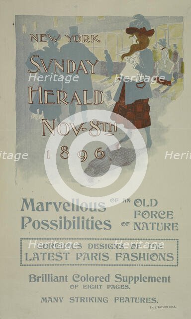 New York Sunday herald. Nov 8th 1896, c1893 - 1897. Creator: Unknown.