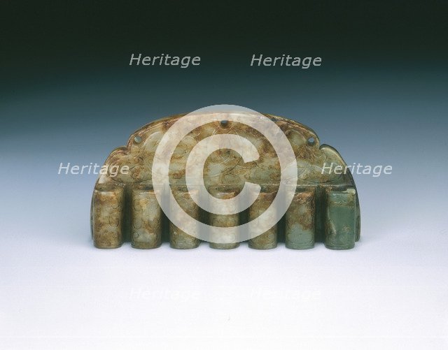 Jade chatelaine with cockatoos, Liao or Northern Song dynasty, China, 10th-11th century. Artist: Unknown