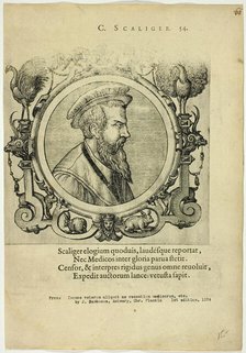Portrait of C. Scaliger, published 1574. Creators: Unknown, Johannes Sambucus.